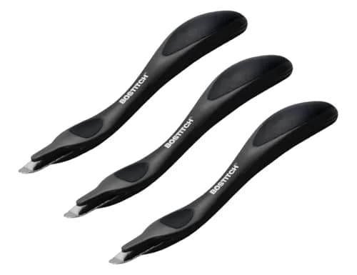 Bostitch Office Easy Staple Remover 3-Pack (Black) | Magnetic Tip & Push-Style Mechanism thumbnail 1