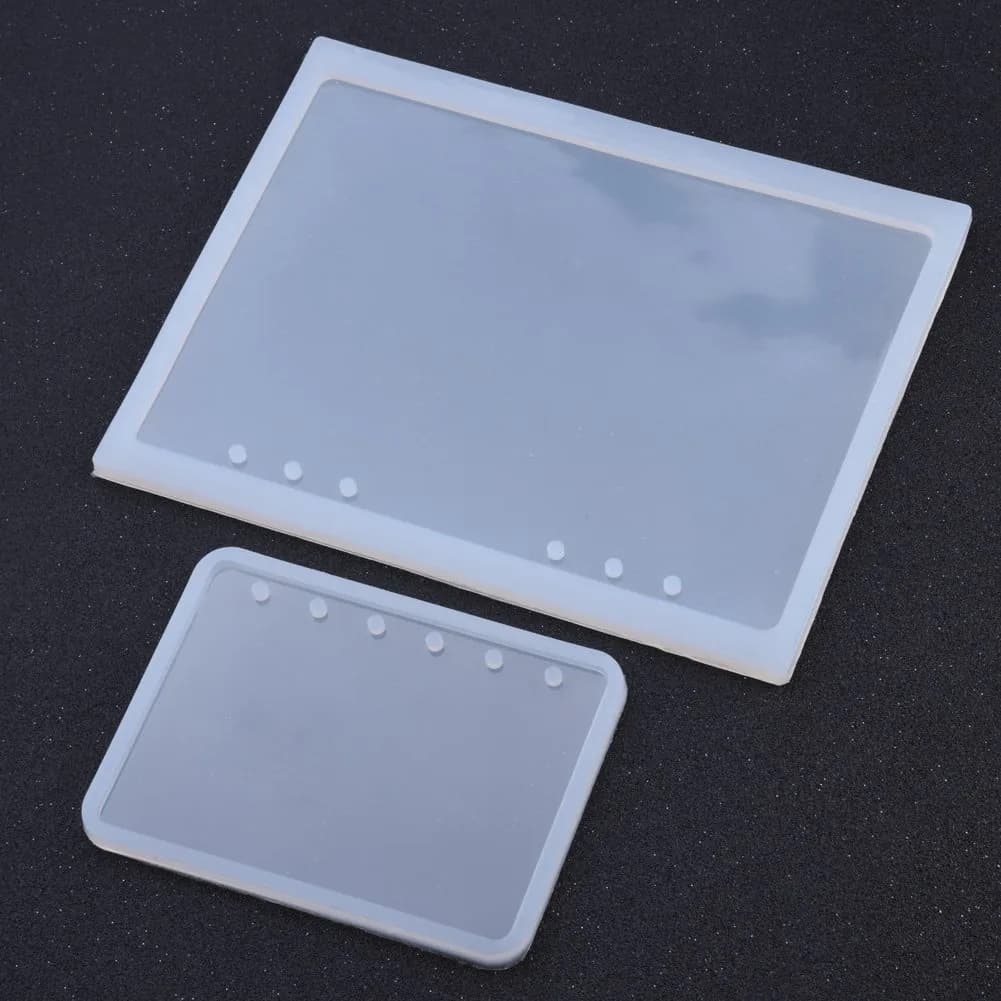 Hilitand Silicone Resin Art Decortive Notebook Cover Set | DIY Crystal & Dried Flower Design (21.6x16cm & 13.4x9.8cm) - main product image