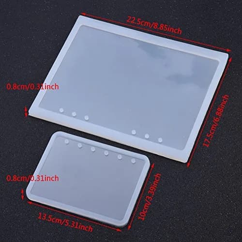 Hilitand Silicone Resin Art Decortive Notebook Cover Set | DIY Crystal & Dried Flower Design (21.6x16cm & 13.4x9.8cm) thumbnail 2