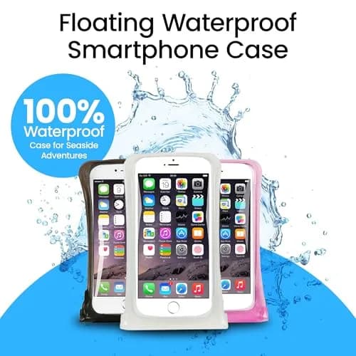 AquaVault Floating Waterproof Phone Pouch Case Universal for iPhone Android | Buoyant, Clear, 30Ft Underwater Access thumbnail 2