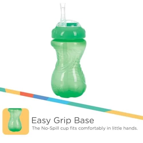 Nuby No-Spill Easy Grip Sippy Cup with Flex Straw 300ml (10oz) 3-Pack | Spill-Proof Toddler Training Cup for 12+ Months thumbnail 5