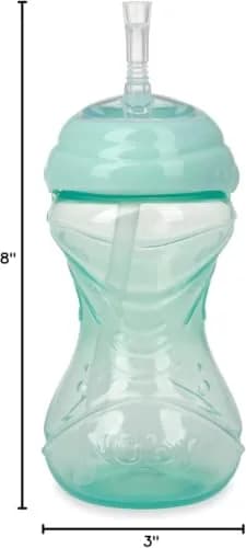 Nuby No-Spill Easy Grip Sippy Cup with Flex Straw 300ml (10oz) 3-Pack | Spill-Proof Toddler Training Cup for 12+ Months thumbnail 3