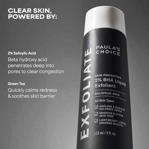Paula's Choice SKIN PERFECTING 2% BHA Liquid Exfoliant 150ml (5 Fl Oz) | Gentle Non-Abrasive Leave-On Exfoliant for Pores & Blackheads thumbnail 6