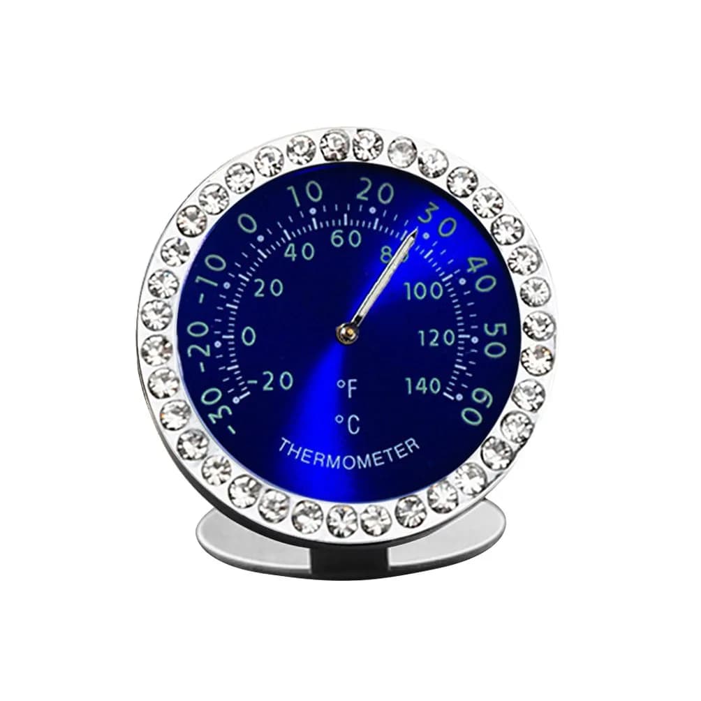 idain Mini Car Dashboard Thermometer - White | Temperature Indicator for Air Vent & Dashboard — thermometer