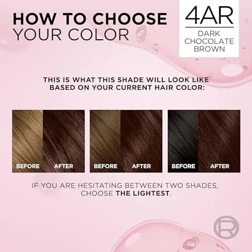 L'Oreal Paris Excellence Crème Permanent Hair Dye 4AR Dark Chocolate Brown, 2 Kits (156ml / 5.5 Fl Oz) | Triple Care Color with Hyaluronic Acid thumbnail 6