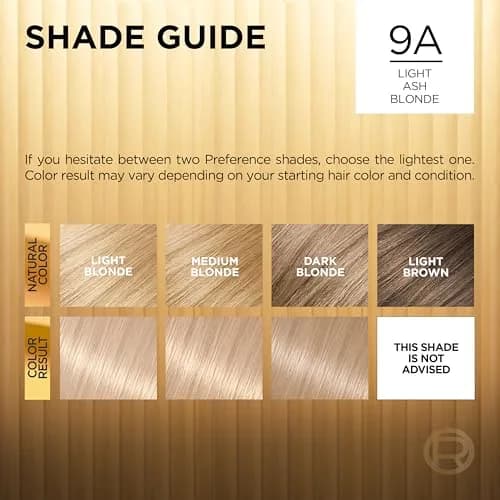 L'Oreal Paris Superior Preference Permanent Hair Color, Light Ash Blonde 9A, 2 Kits | Fade-Defying Radiance Up to 9 Weeks thumbnail 5