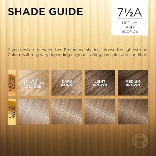 L'Oreal Paris Superior Preference Permanent Hair Color, Medium Ash Blonde 7.5A, 2 Kits | Fade-Defying Radiance Up to 9 Weeks thumbnail 5