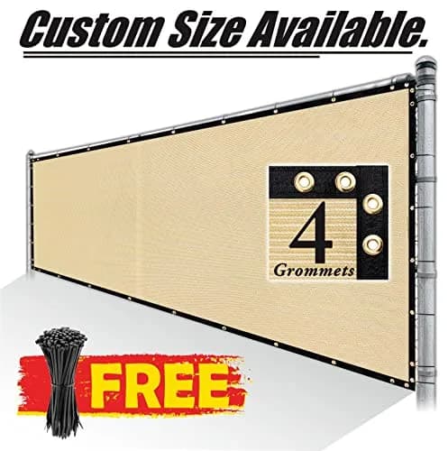 Royal Shade 6' x 50' Beige Fence Privacy Screen Heavy Duty Windscreen | 90% Blockage, UV Resistant thumbnail 8