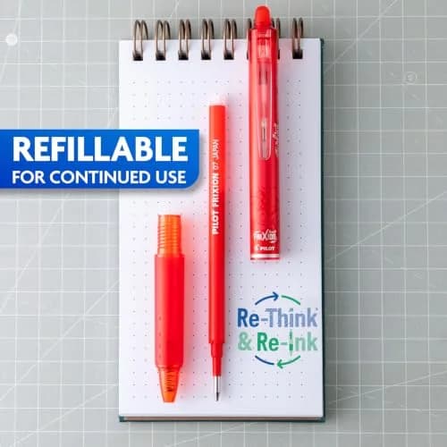 PILOT FriXion Clicker Erasable Gel Pens, Fine Point, Assorted Colors, 10-Pack | Smooth Ink Flow thumbnail 8