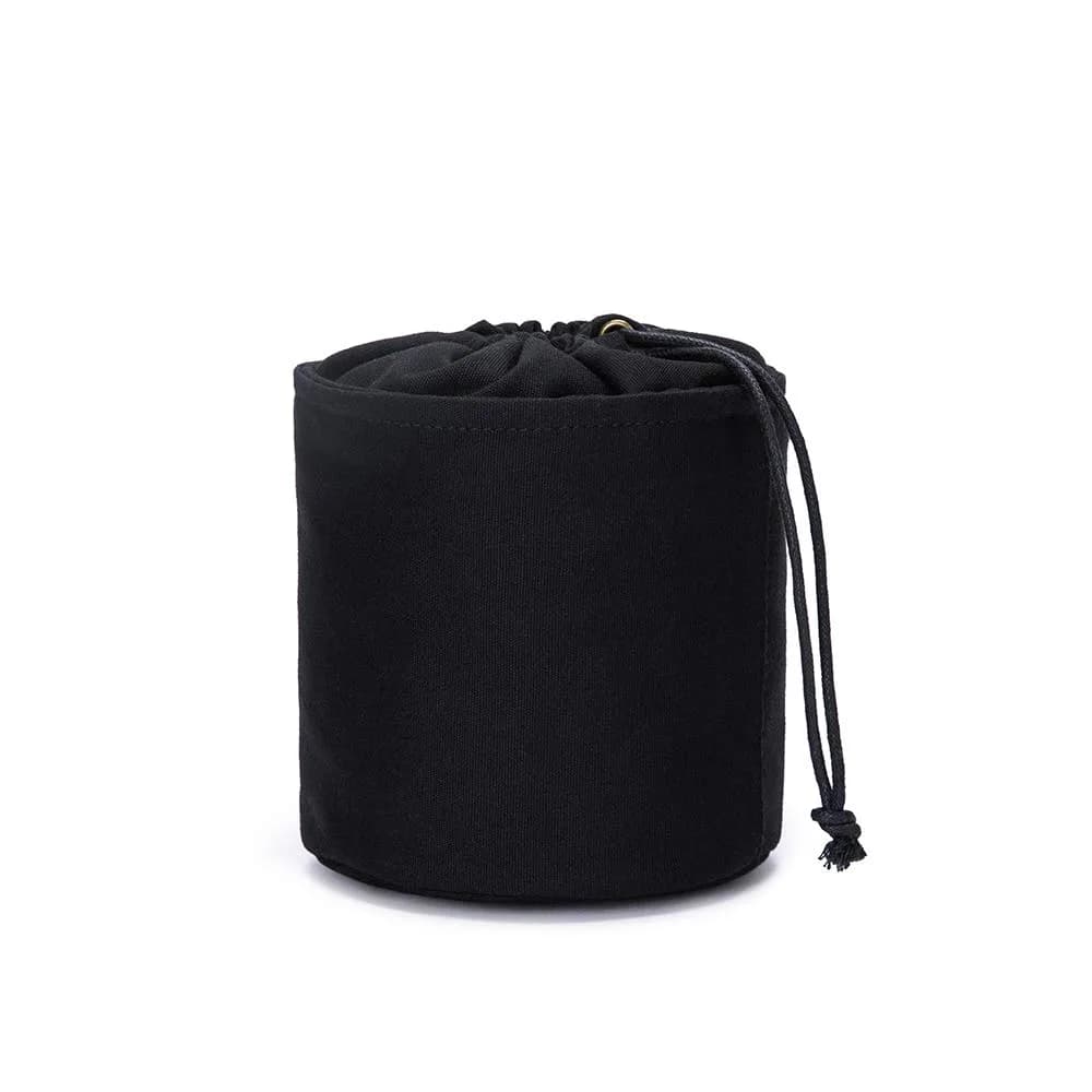 YONBEN Tall Purse Organizer Insert Beige | Spacious Canvas Round Handbag Storage (20cm x 19cm) — Black / L