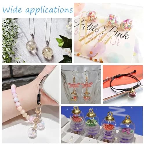 PH PandaHall 30pcs 16mm Clear Glass Globe Ball Bottles | DIY Snow Globes & Ornaments for Christmas & Wedding thumbnail 6