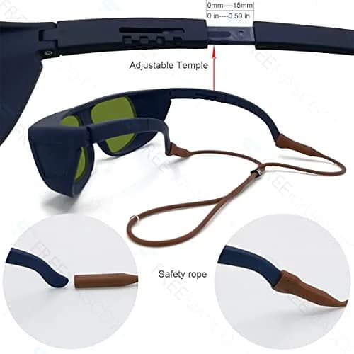FreeMascot Professional OD 8+ Laser Safety Glasses 190nm-450nm/800nm-1100nm | EN207 Approved thumbnail 4