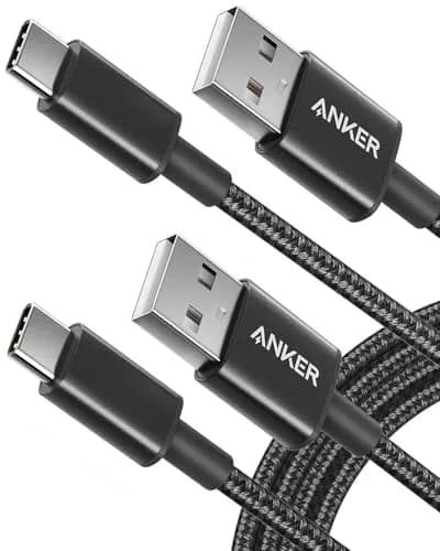 Anker USB A to USB C Cable 6 ft Black | Durable Nylon Sync & Charge Cable thumbnail 1