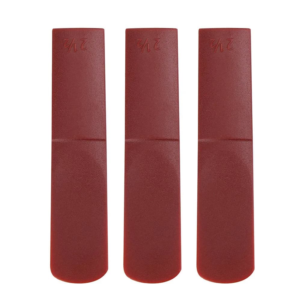 Tbest Red 3pcs Alto Saxophone Reeds Strength 2.5 | Resin Construction for Beginners - main product image