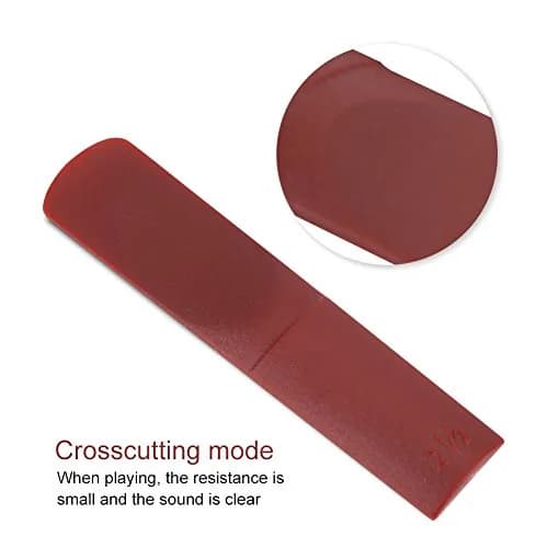 Tbest Red 3pcs Alto Saxophone Reeds Strength 2.5 | Resin Construction for Beginners thumbnail 5