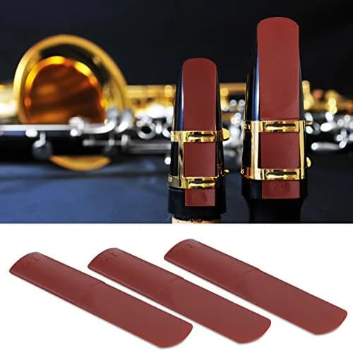 Tbest Red 3pcs Alto Saxophone Reeds Strength 2.5 | Resin Construction for Beginners thumbnail 2