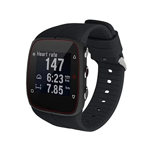 kwmobile Watch Strap Compatible with Polar M400 / M430 | Black Silicone Replacement Band (16-22cm) thumbnail 5