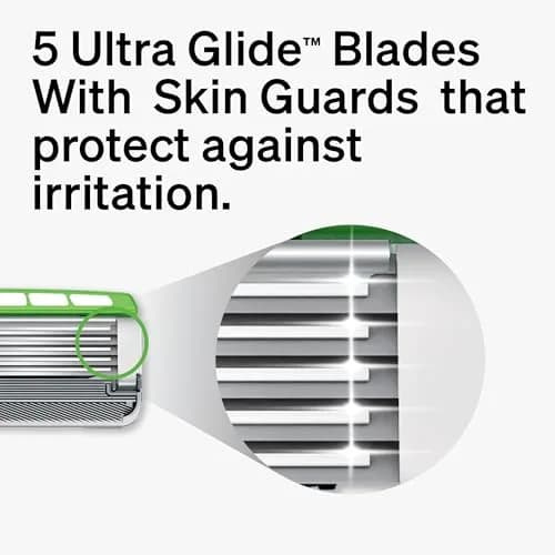 Schick Hydro Sensitive 5-Blade Razor for Men, 1 Handle & 5 Refills | Sensitive Skin Comfort (115c) thumbnail 3
