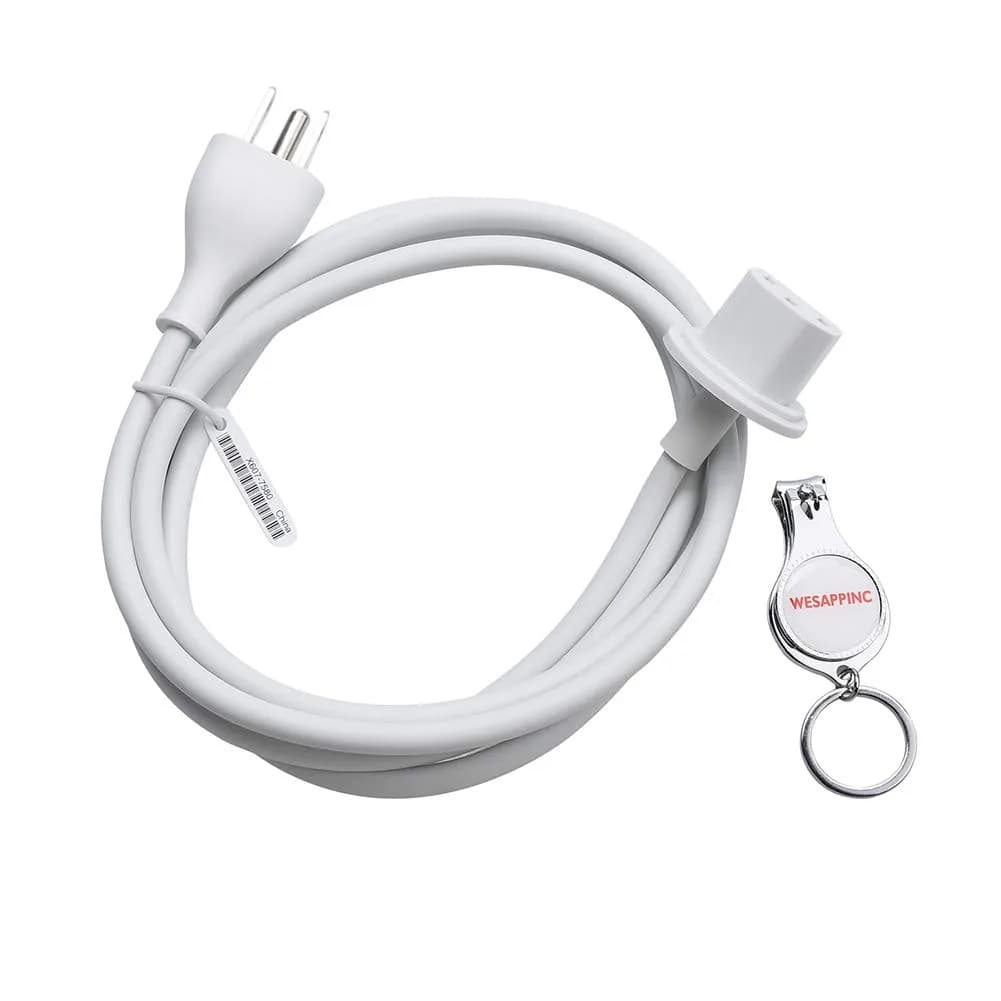 WESAPPINC White 1.83 m (6 ft) Replacement Power Cable for iMac G5 & Early Models | UL Listed - main product image