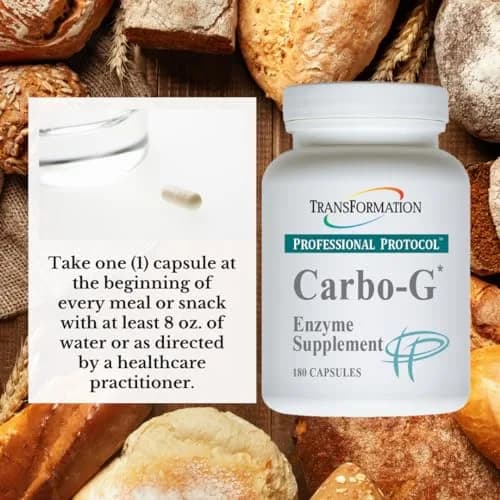 TRANSFORMATION Carbo-G Enzyme Supplement 180 Capsules | Gluten-Free Digestive Support thumbnail 2