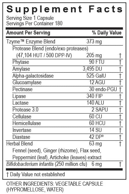 TRANSFORMATION Carbo-G Enzyme Supplement 180 Capsules | Gluten-Free Digestive Support thumbnail 3