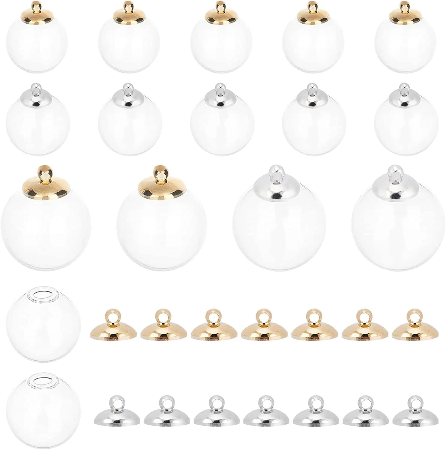 PH PandaHall 20mm Clear Glass Globe Ornaments | DIY Christmas & Wedding Decor - main product image