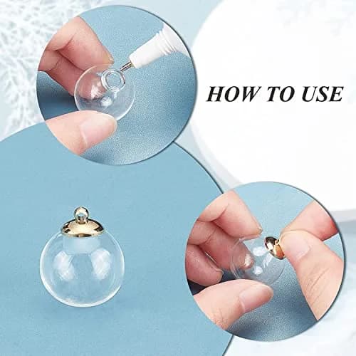 PH PandaHall 20mm Clear Glass Globe Ornaments | DIY Christmas & Wedding Decor thumbnail 6