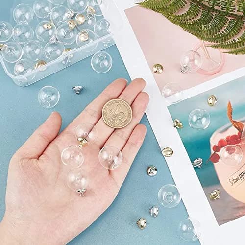 PH PandaHall 20mm Clear Glass Globe Ornaments | DIY Christmas & Wedding Decor thumbnail 3
