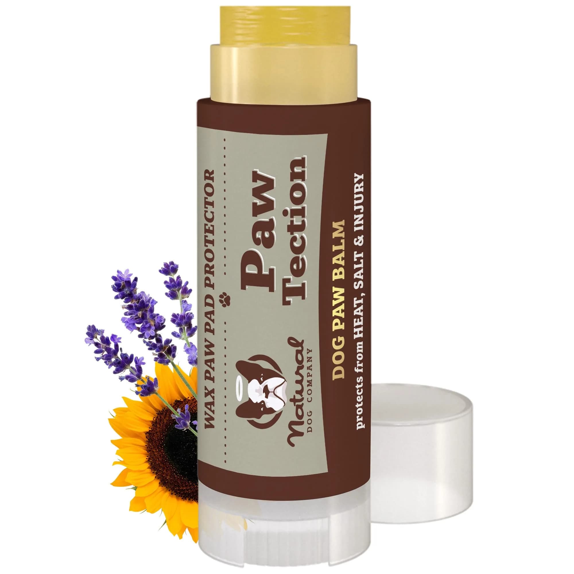 Natural Dog Company PawTection Dog Paw Wax – 0.15 oz Stick | All-Natural, Lick Safe Paw Protector for Hot Pavement & Rough Terrain — PawTection