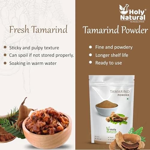 Holy Natural Tamarind Powder 200 g (7.05 oz) | Natural Herb for Indian Cooking thumbnail 8