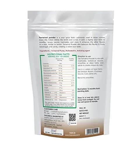 Holy Natural Tamarind Powder 200 g (7.05 oz) | Natural Herb for Indian Cooking thumbnail 2