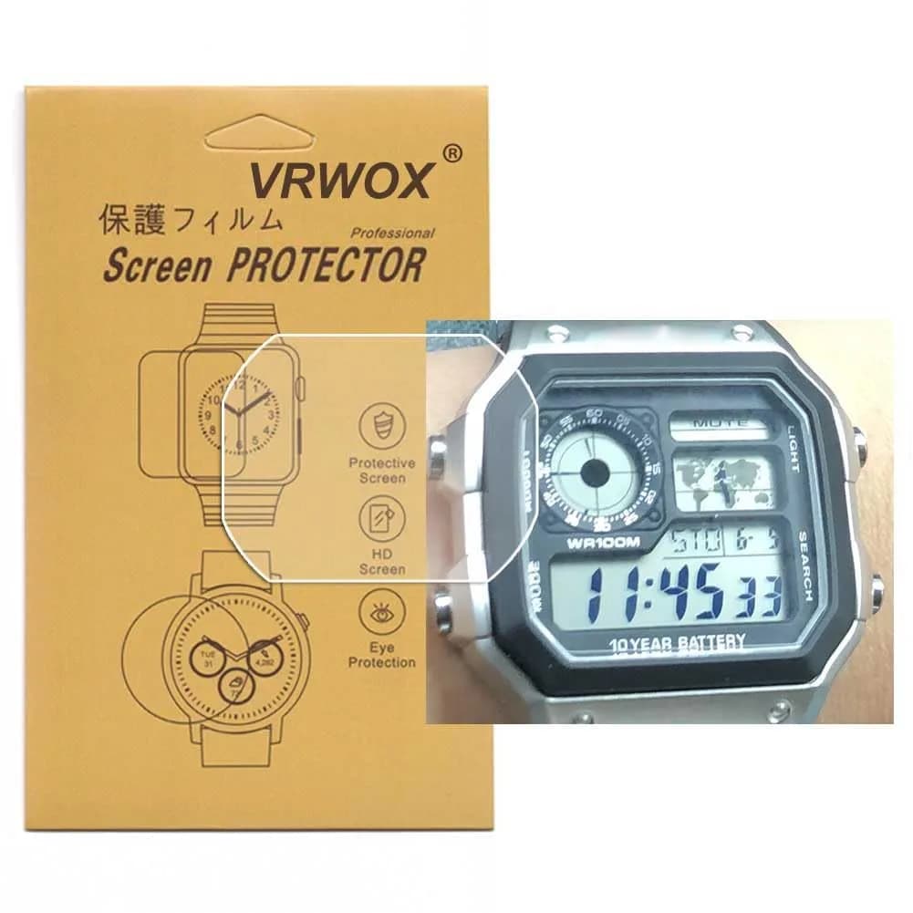 VRWOX Screen Protector for AE-1200/AE-1300 | HD Clear TPU Cover for Smartwatch 6.7in