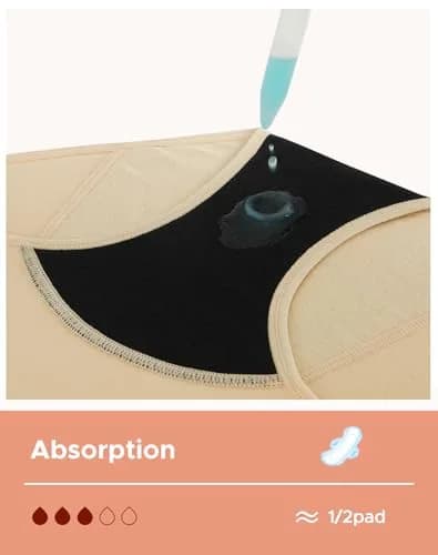 INNERSY Period Underwear for Teens Girls Cotton Leak-Proof Menstrual Panties 3-Pack (L, 12-14 yrs) | Leakproof, Breathable & Reusable thumbnail 5