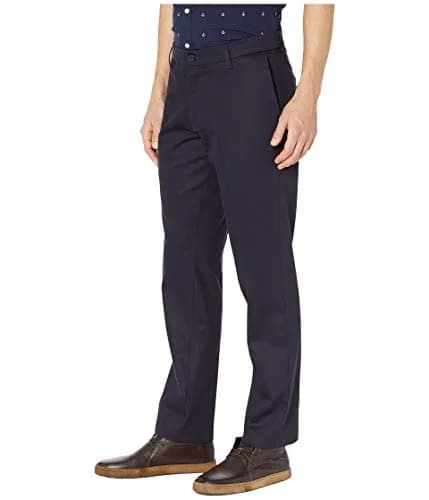 Dockers Men's Straight Fit Signature Lux Cotton Stretch Khaki Pant - Creased, Dockers Navy, 40W x 32L (101.6cm x 81.3cm) thumbnail 2
