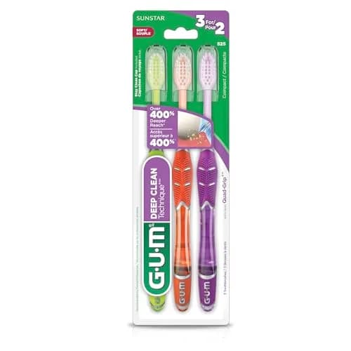 GUM Technique Deep Clean Toothbrush - Compact Head - Soft Bristles for Adults with Sensitive Gums | Deep Plaque Removal thumbnail 8