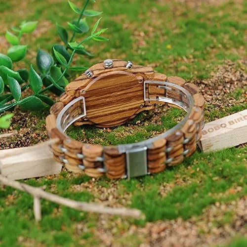 BOBO BIRD Women Wooden Watch Zebra-White | Luxury Wooden Casual & Business Style thumbnail 5