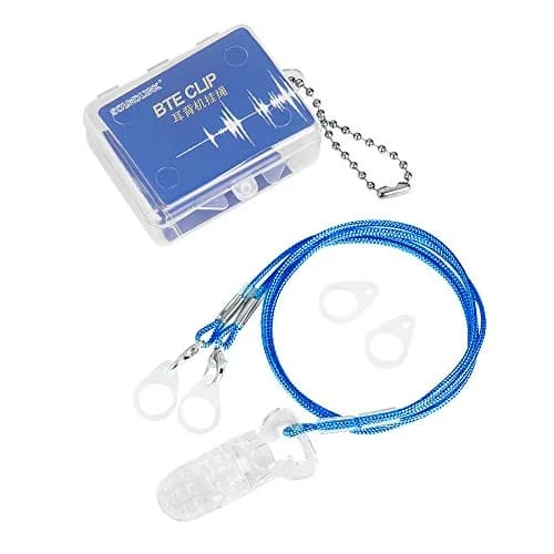 SOUNDLINK Blue Hearing Aid Clip Lanyard with 6 Silicone Loops | Protects Against Falls thumbnail 1
