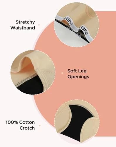 INNERSY Period Underwear for Girls 8-10 Years | Leak-Proof Cotton Panties for Teens thumbnail 6