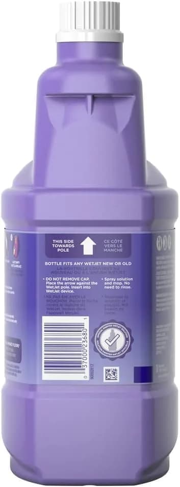 Swiffer WetJet Multi-Surface Floor Cleaner Solution Refill, 168.8 Fl Oz (5 L) | Streak-Free Clean for Finished Floors — Lavender, 4 Pack thumbnail 3