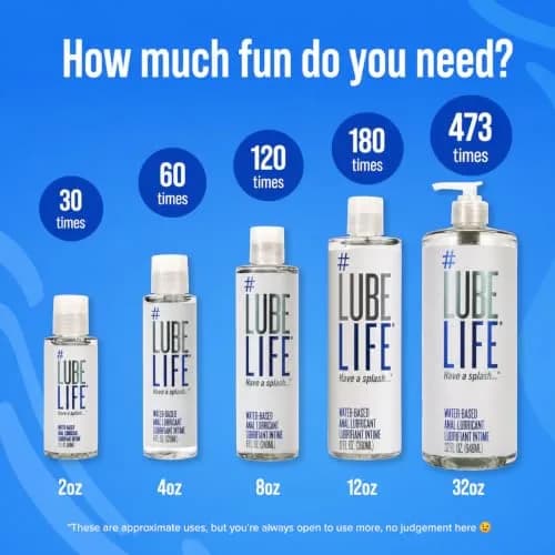 LubeLife Water-Based Anal Lube 360ml (12 Fl Oz) | Silky Smooth Glide for Intimacy thumbnail 6