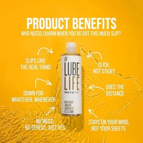 LubeLife Water-Based Personal Lubricant 355ml (12 Fl Oz) | Condom & Toy Safe, Easy Clean-Up thumbnail 5