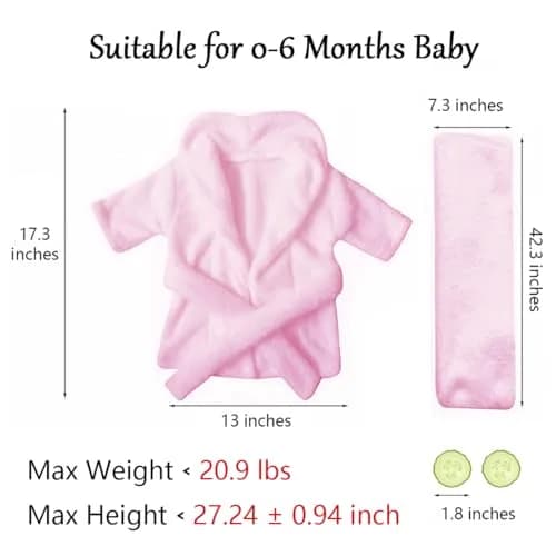 M&G House Newborn Photography Props Baby Bathrobe Costume Set 0-6 Months | Soft Crochet Cotton thumbnail 5