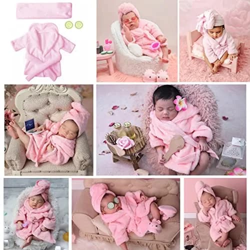 M&G House Newborn Photography Props Baby Bathrobe Costume Set 0-6 Months | Soft Crochet Cotton thumbnail 8
