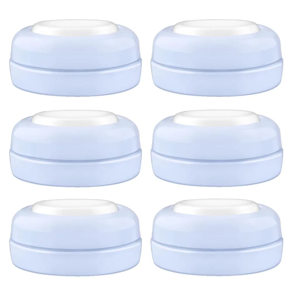 Maymom Screw Lids Aka Travel Caps with Rewritable Sealing Disc for Avent Bottles, 6pcs Blue | Leak-Resistant & Dishwasher Safe - main product image