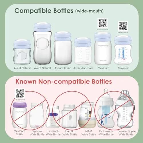 Maymom Screw Lids Aka Travel Caps with Rewritable Sealing Disc for Avent Bottles, 6pcs Blue | Leak-Resistant & Dishwasher Safe thumbnail 2