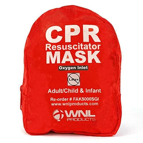 WNL Products CPR Rescue Mask Kit with One-Way Valve, Adult/Child & Infant Masks, Soft Case | ASTM Certified Bacterial Filtration thumbnail 1