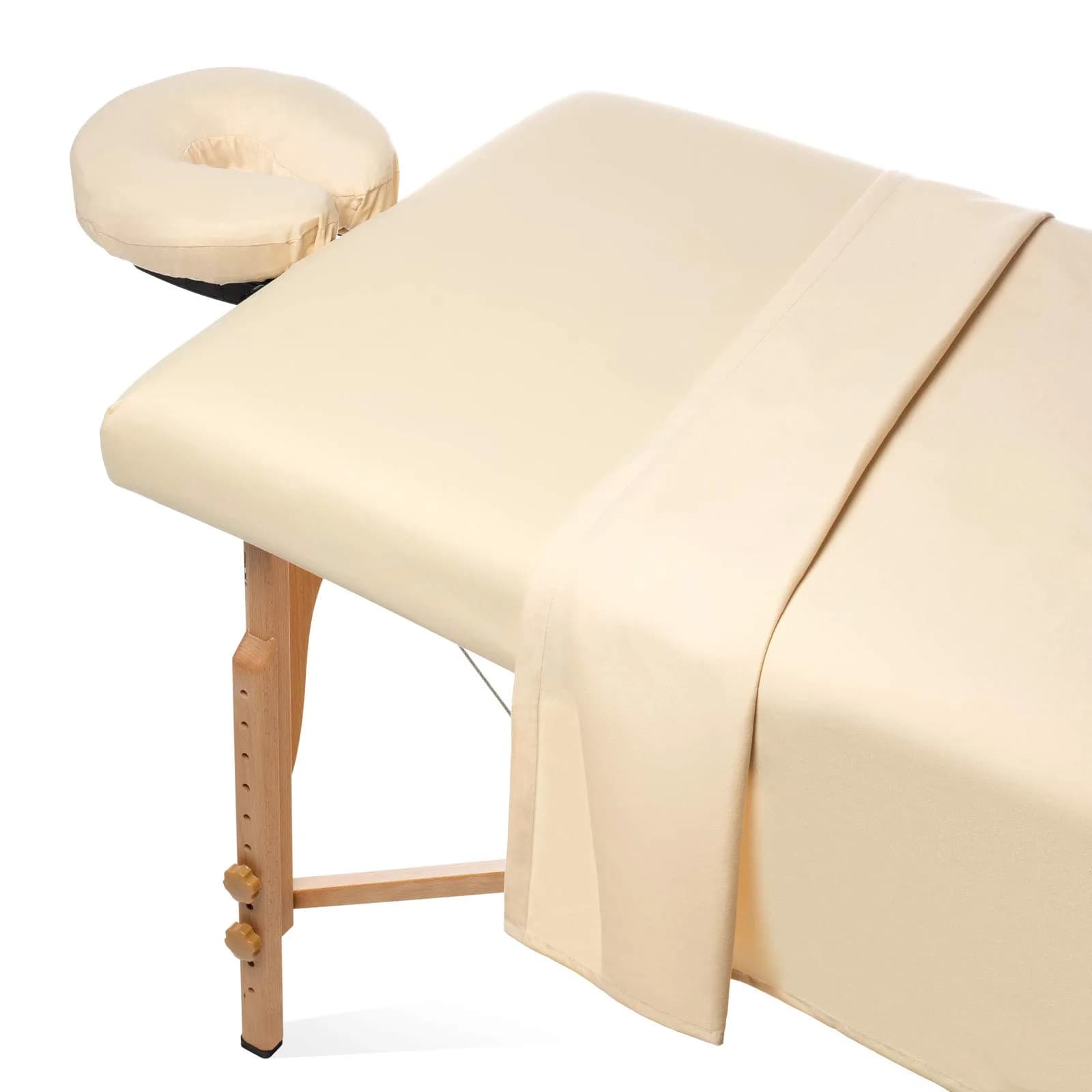 Saloniture Microfiber Massage Table Sheet Set 3-Piece Gray | Soft, Breathable, and Stain-Resistant for Professional Use — Natural