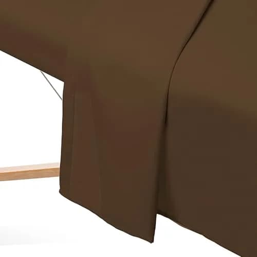 Saloniture 3-Piece Microfiber Massage Table Sheet Set - Chocolate Brown | Fits Most Standard Tables thumbnail 4