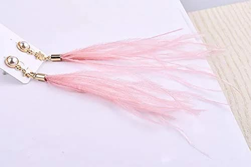 YEQIN Natural Ostrich Feathers Fringe Trim 2 Yards (6 ft) Mistyrose | Soft & Elegant for Crafts & Decor thumbnail 6