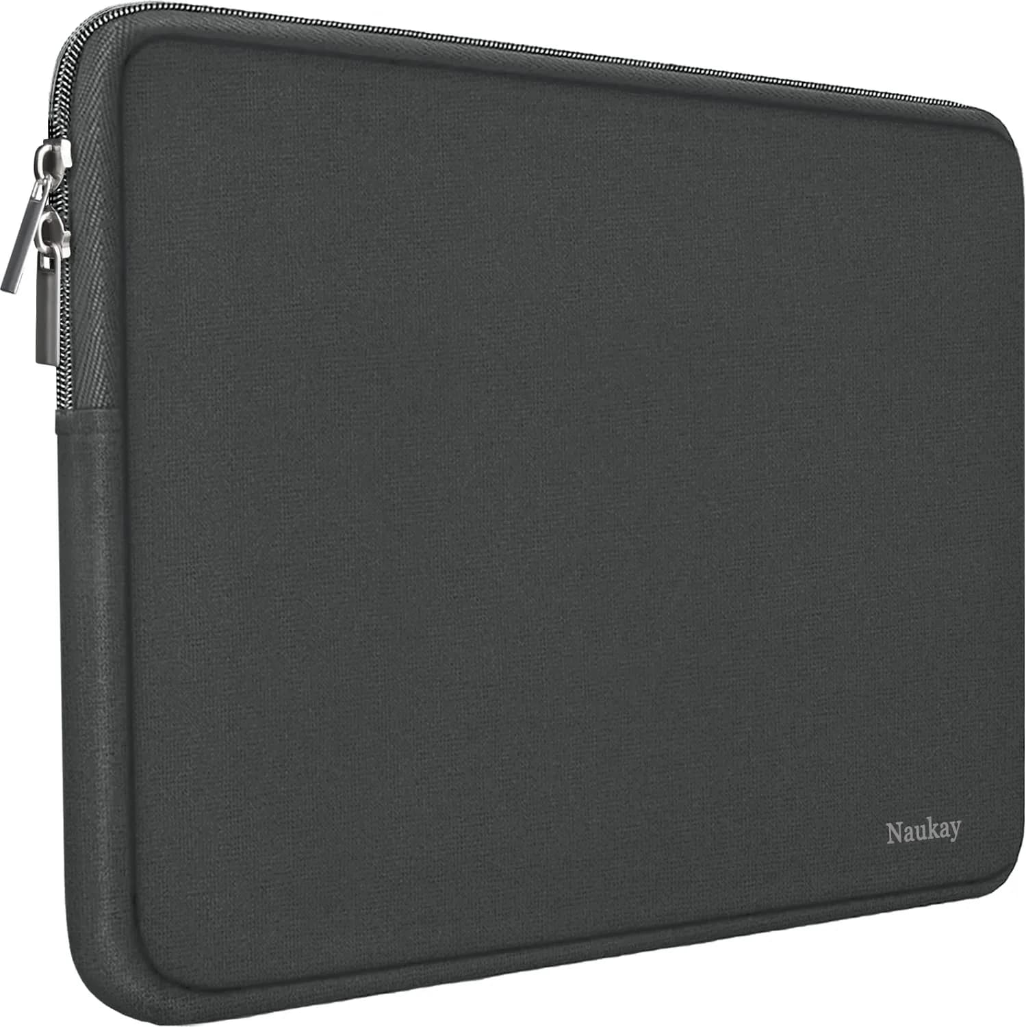 Naukay 15.6 Inch Laptop Sleeve Case 39.5cm (15.6") | Water-Resistant Neoprene Notebook Computer Pocket — Grey